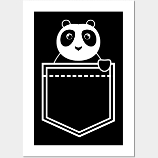 Cute Panda in pocket Posters and Art